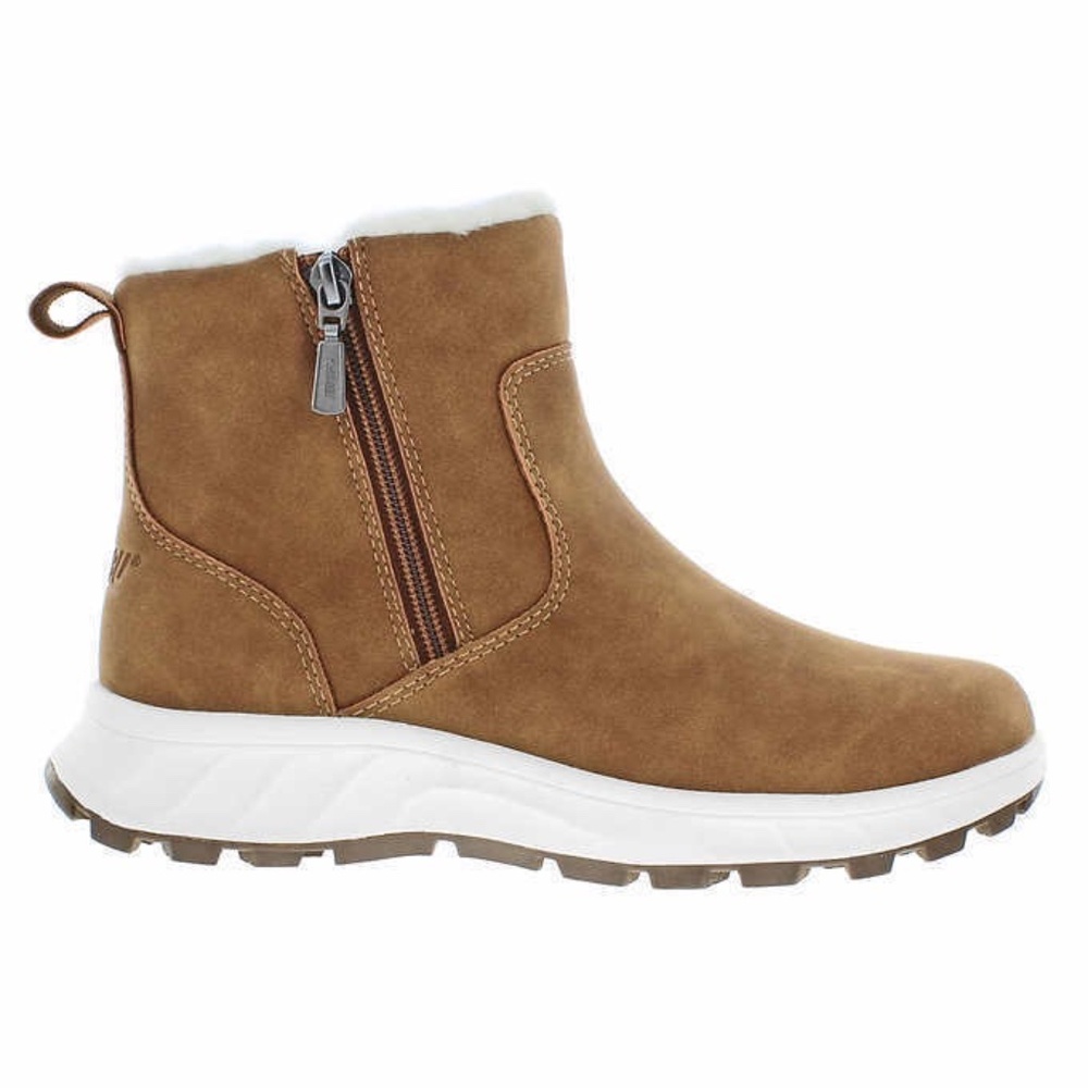 New Khombu brown Sienna Shearling Style Boots Booties Water Repellent Brown NIB - Picture 4 of 5